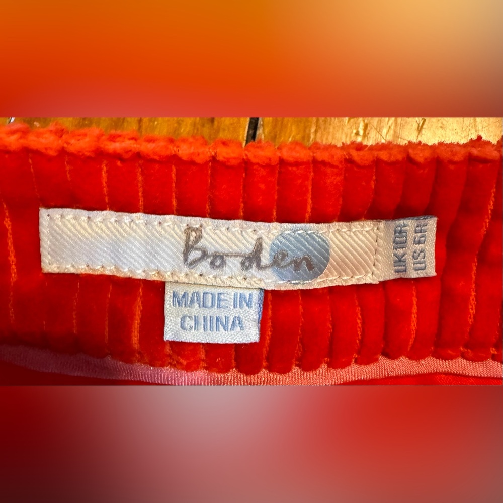 Boden Wide Wale Corduroy Faux Wrap Skirt- Size 6 - Picture 3 of 4